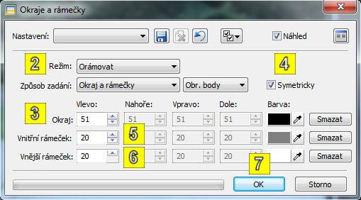 Dialog Okraje a rmeky